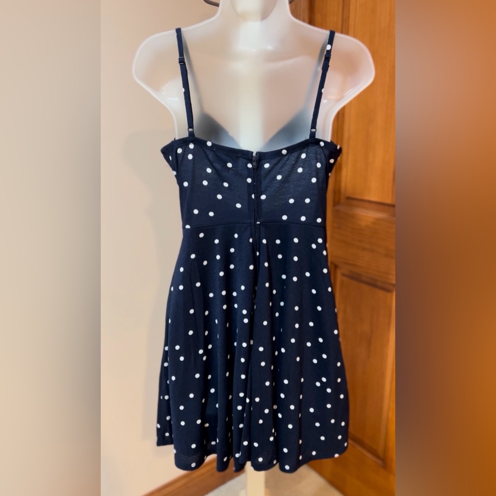 NWT 🏷️ JUN & IVY BY FRANCESCA’S NAVY, POLKA DOT STYLE COCKTAIL DRESS SIZE SMALL - Picture 4 of 7